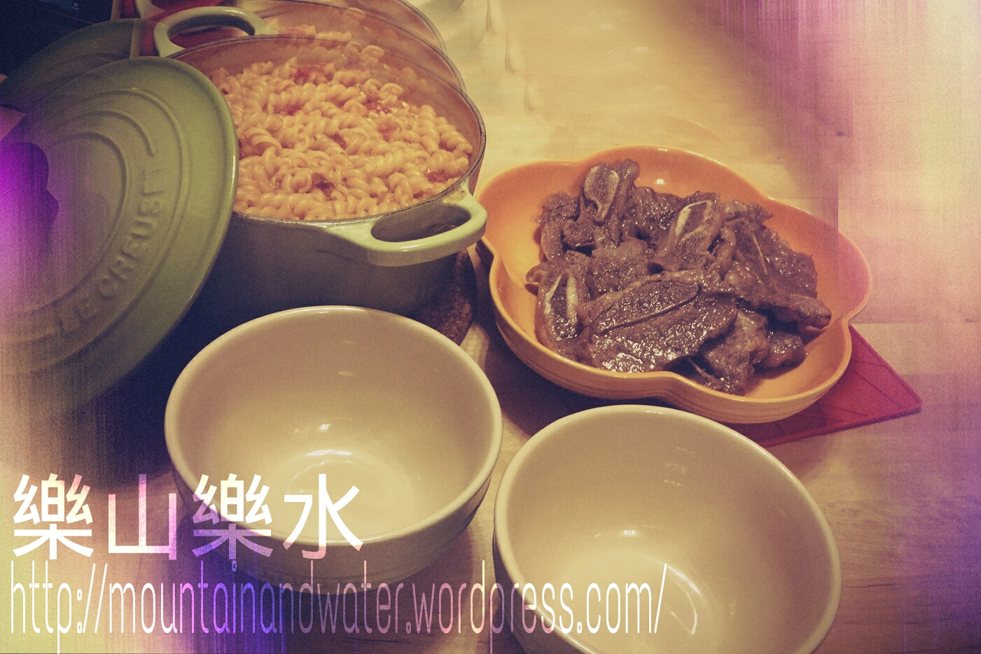 快熟蕃茄意粉+韓式牛仔骨